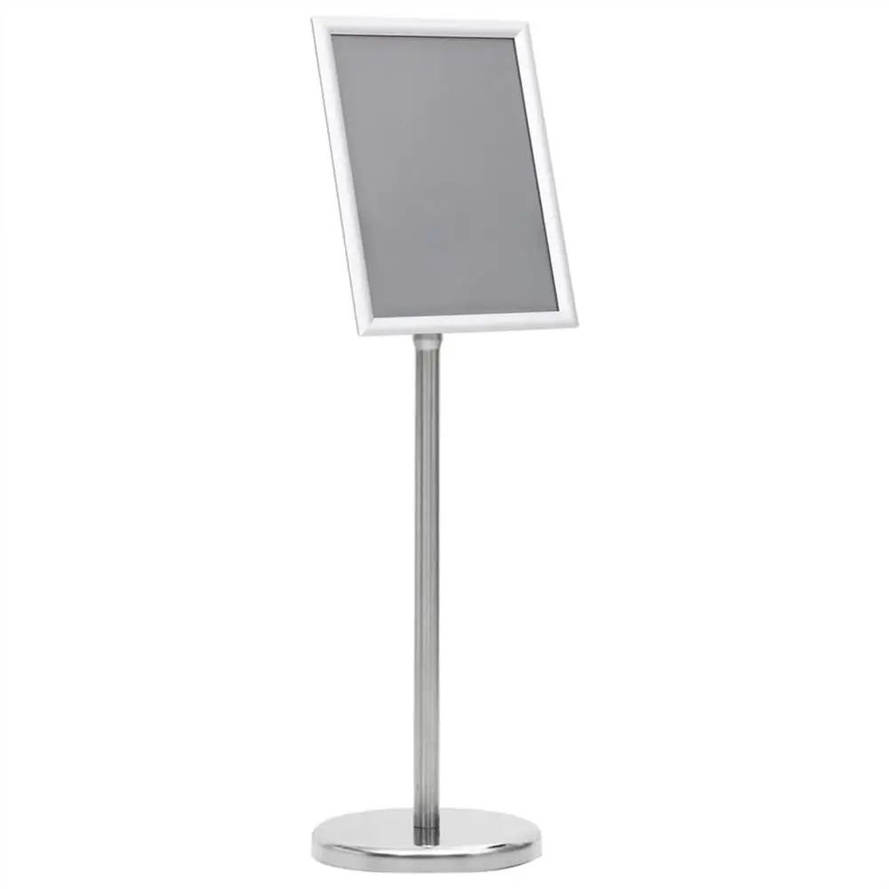 A4 Pedestal Poster Stand Silver Aluminium Alloy 1 A4 Pedestal Poster Stand Silver Aluminium Alloy