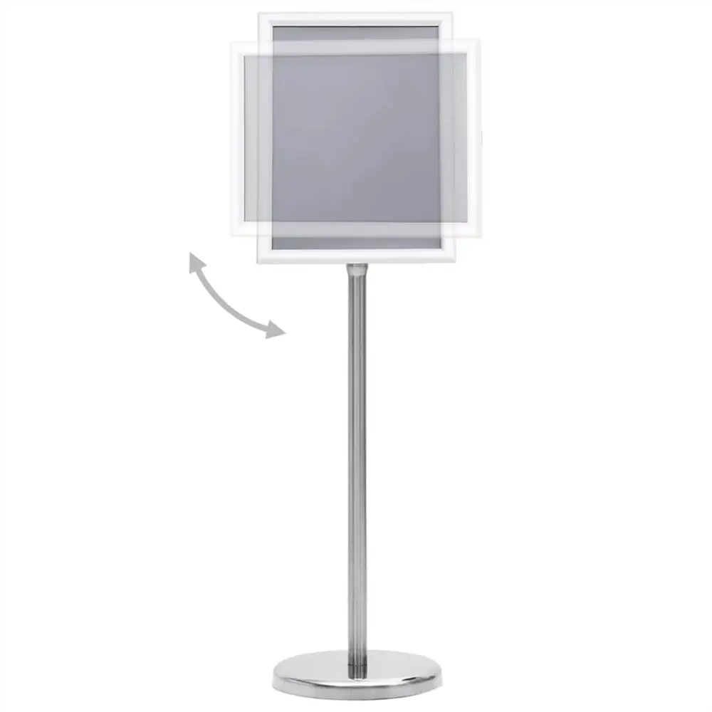 A4 Pedestal Poster Stand Silver Aluminium Alloy 3 A4 Pedestal Poster Stand Silver Aluminium Alloy - Image 3
