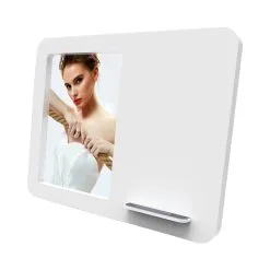 Brownhorse BHP100 Multifunctional Photo Frame, Mobile Phone Bracket, Wireless Charging - White