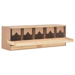 Chicken Laying Nest 5 Compartments 117x33x38 Cm Solid Pine Wood
