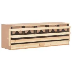 Chicken Laying Nest 5 Compartments 117x33x38 Cm Solid Pine Wood 8 Chicken Laying Nest 5 Compartments 117x33x38 Cm Solid Pine Wood -Deals Accessories Store Chicken Laying Nest 5 Compartments 117x33x38 cm Solid Pine Wood 443088 2