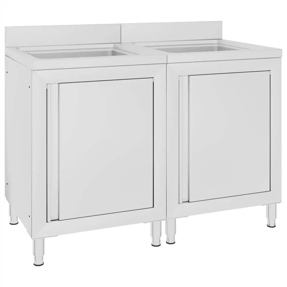 Commercial Kitchen Sink Cabinets 2 Pcs Stainless Steel 1 Commercial Kitchen Sink Cabinets 2 Pcs Stainless Steel