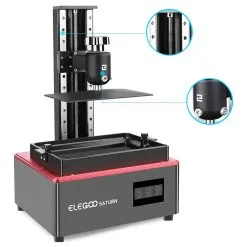 ELEGOO Saturn S MSLA Resin 3D Printer 4K Monochrome LCD Matrix UV LED Light Source Fast Printing 196mmx122mmx210m -Deals Accessories Store ELEGOO Saturn S MSLA 3D Printer 494875 4
