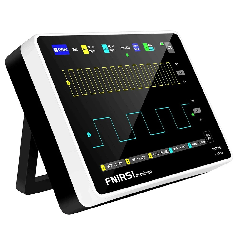 FNIRSI 1013D Oscilloscope Handheld Tablet Oscilloscope, Portable Digital Storage Oscilloscope Kit 2 Channels 1 FNIRSI 1013D Oscilloscope Handheld Tablet Oscilloscope, Portable Digital Storage Oscilloscope Kit 2 Channels