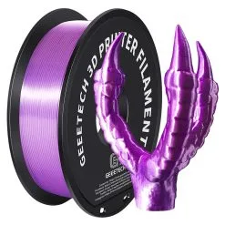 Deals Accessories Store 8 Geeetech Silk PLA Filament For 3D Printer, 1.75mm Dimensional Accuracy +/- 0.03mm 1kg Spool (2.2 Lbs) - Purple