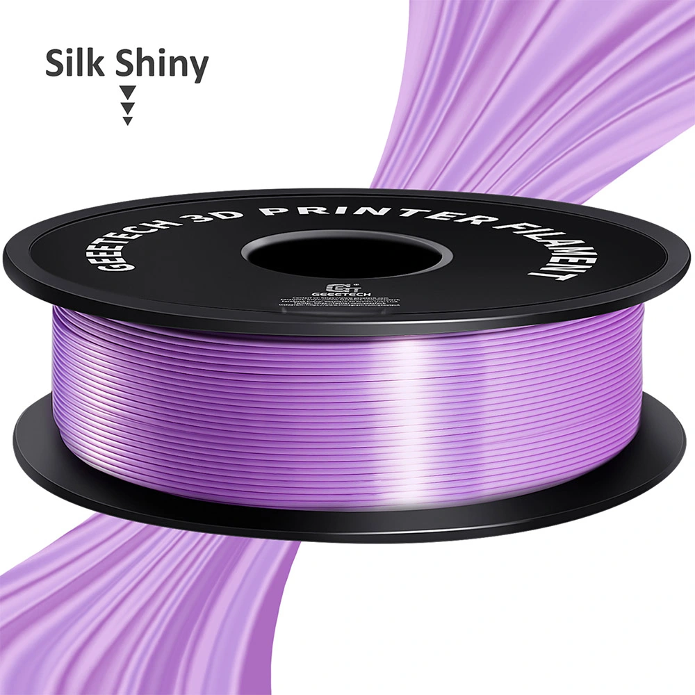 Geeetech Silk PLA Filament For 3D Printer, 1.75mm Dimensional Accuracy +/- 0.03mm 1kg Spool (2.2 Lbs) - Purple 3 Geeetech Silk PLA Filament For 3D Printer, 1.75mm Dimensional Accuracy +/- 0.03mm 1kg Spool (2.2 Lbs) - Purple - Image 3