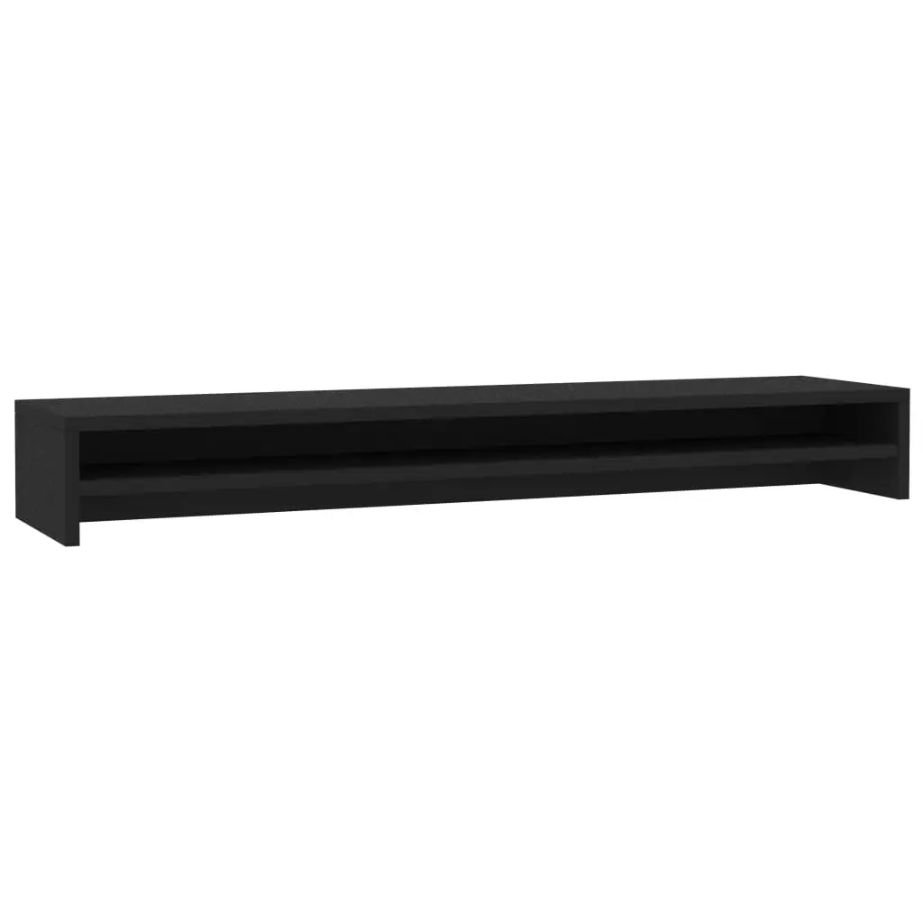 Monitor Stand Black 100x24x13 Cm Chipboard 2 Monitor Stand Black 100x24x13 Cm Chipboard - Image 2