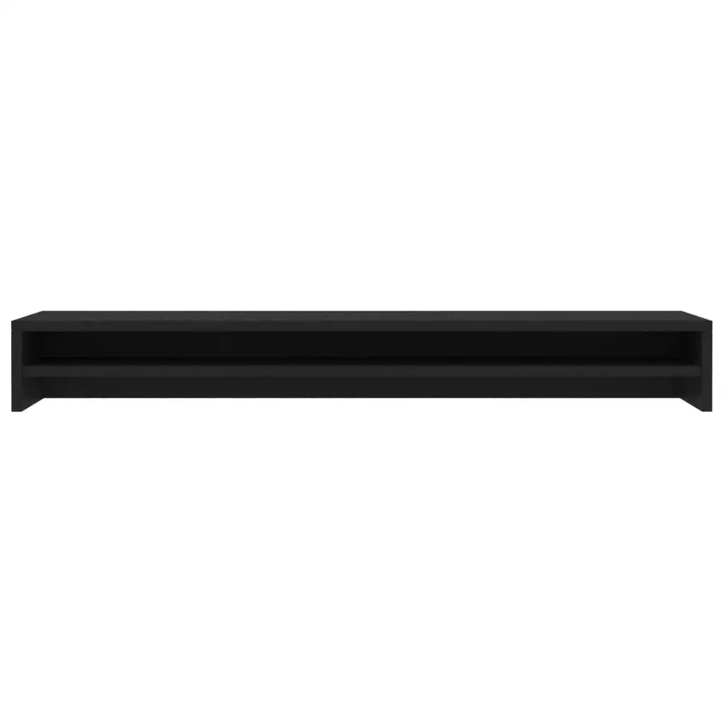 Monitor Stand Black 100x24x13 Cm Chipboard 4 Monitor Stand Black 100x24x13 Cm Chipboard - Image 4