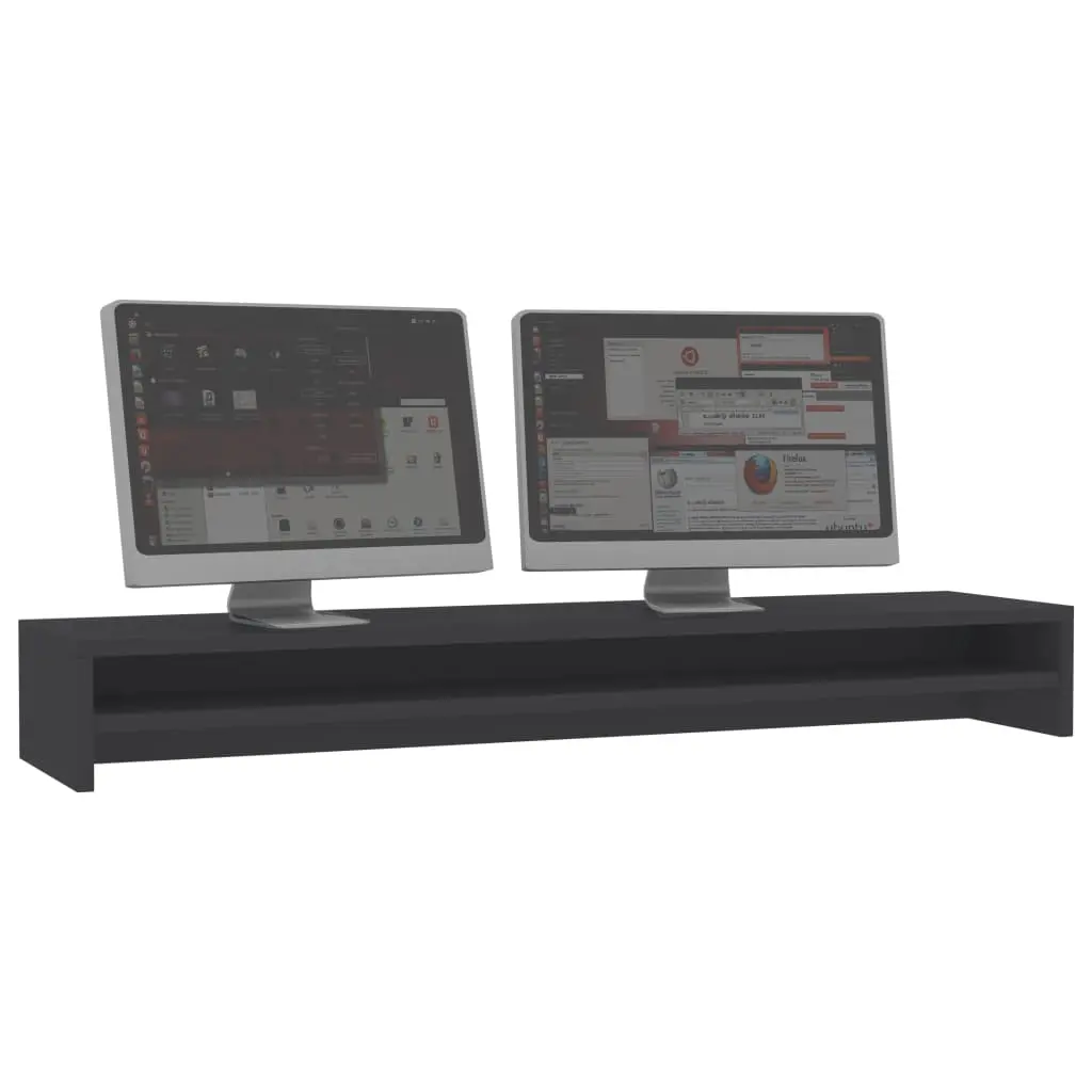 Monitor Stand Grey 100x24x13 Cm Chipboard 3 Monitor Stand Grey 100x24x13 Cm Chipboard - Image 3