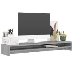 Monitor Stand Grey Sonoma 100x24x13 Cm Engineered Wood 8 Monitor Stand Grey Sonoma 100x24x13 Cm Engineered Wood -Deals Accessories Store Monitor Stand Grey Sonoma 100x24x13 cm Engineered Wood 512689 2