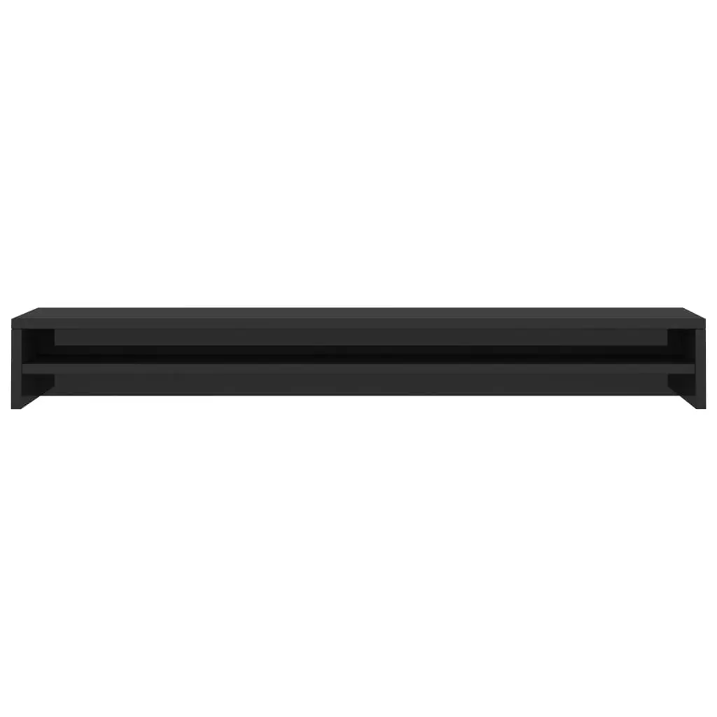 Monitor Stand High Gloss Black 100x24x13 Cm Chipboard 4 Monitor Stand High Gloss Black 100x24x13 Cm Chipboard - Image 4