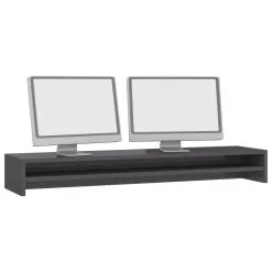 Monitor Stand High Gloss Grey 100x24x13 Cm Chipboard 8 Monitor Stand High Gloss Grey 100x24x13 Cm Chipboard -Deals Accessories Store Monitor Stand High Gloss Grey 100x24x13 cm Chipboard 428766 2
