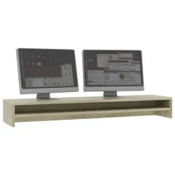 Monitor Stand Sonoma Oak 100x24x13 Cm Chipboard -Deals Accessories Store Monitor Stand Sonoma Oak 100x24x13 cm Chipboard 428762 2