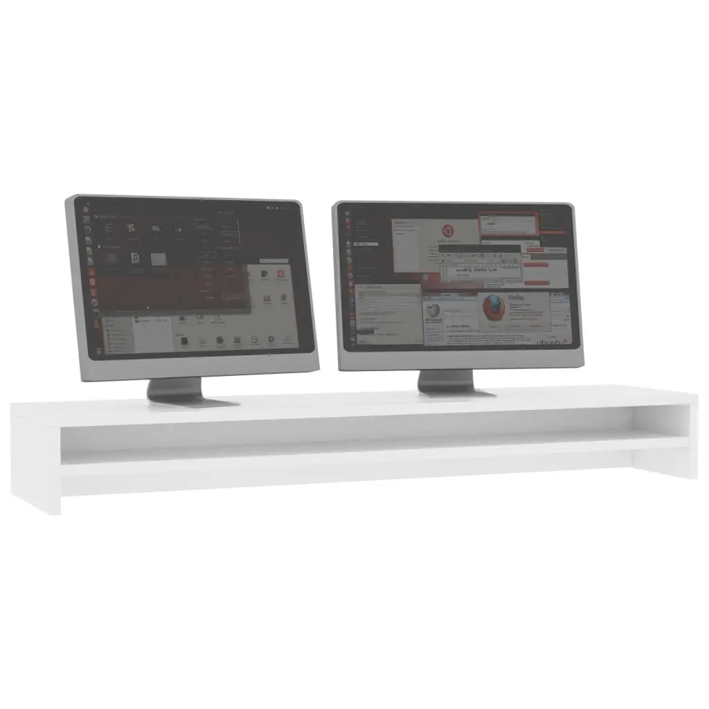 Monitor Stand White 100x24x13 Cm Chipboard 3 Monitor Stand White 100x24x13 Cm Chipboard - Image 3