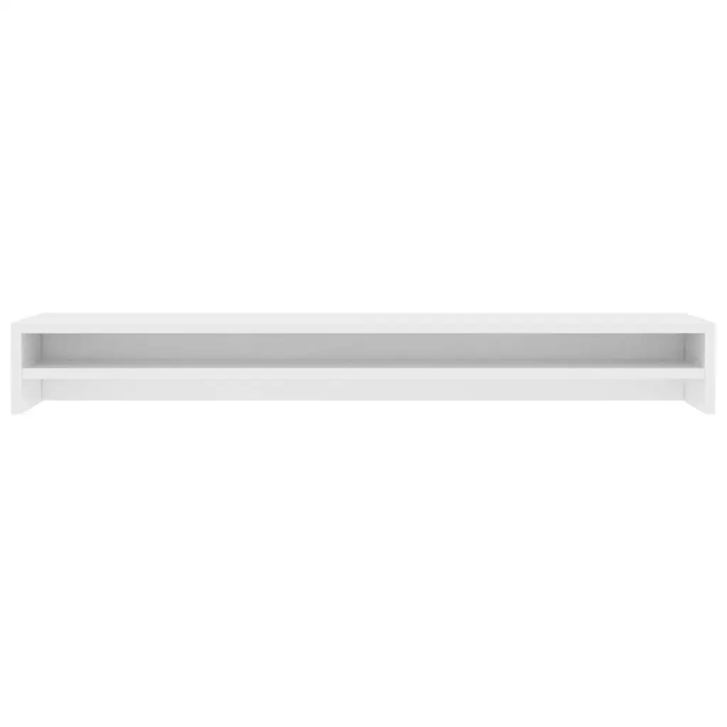 Monitor Stand White 100x24x13 Cm Chipboard 4 Monitor Stand White 100x24x13 Cm Chipboard - Image 4