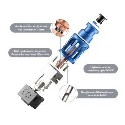 Phaetus Dragon Hotend Standard Flow Edition, 500 Celsius Degrees Temperature Resistance, For Normal FDM 3D Printers, Compatible With All Filaments, PLA, ABS, PETG, TPU, PP, PC, Nylon, PEEK, PEI And Composite Materials, Black -Deals Accessories Store Phaetus Dragon Hotend ST 499088 3