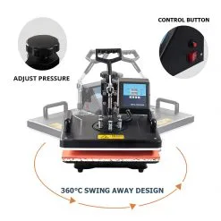 SHUOHAO 7 In 1 Heat Press Machine, 11.4*15in, For Cap/Bag/Mouse Pad/Phone Case/Tape/Stickers/Mug/Plate/Puzzle/T-shirts 8 SHUOHAO 7 In 1 Heat Press Machine, 11.4*15in, For Cap/Bag/Mouse Pad/Phone Case/Tape/Stickers/Mug/Plate/Puzzle/T-shirts -Deals Accessories Store SHUOHAO 7 in 1 Heat Press Machine 517261 3