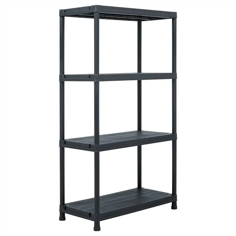 Storage Shelf Rack Black 100 Kg 60x30x138 Cm Plastic 1 Storage Shelf Rack Black 100 Kg 60x30x138 Cm Plastic