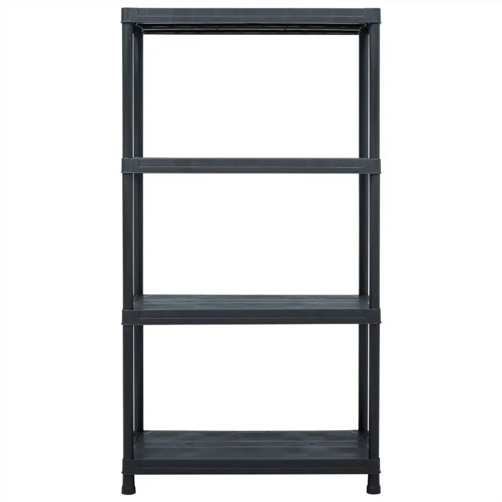 Storage Shelf Rack Black 100 Kg 60x30x138 Cm Plastic 2 Storage Shelf Rack Black 100 Kg 60x30x138 Cm Plastic - Image 2