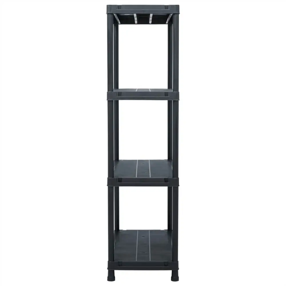 Storage Shelf Rack Black 100 Kg 60x30x138 Cm Plastic 3 Storage Shelf Rack Black 100 Kg 60x30x138 Cm Plastic - Image 3