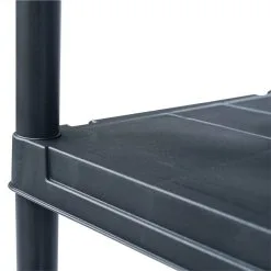 Storage Shelf Rack Black 100 Kg 60x30x138 Cm Plastic 9 Storage Shelf Rack Black 100 Kg 60x30x138 Cm Plastic -Deals Accessories Store Storage Shelf Rack Black 100 kg 60x30x138 cm Plastic 447046 3