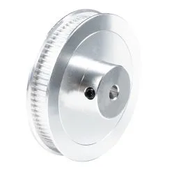 TWO TREES 3D Printer Parts VORON V2.4 80 Teeth GT2 Timing Pulley Bore 5mm Belt Width 6mm Aluminum Alloy Driving Wheel - Silver