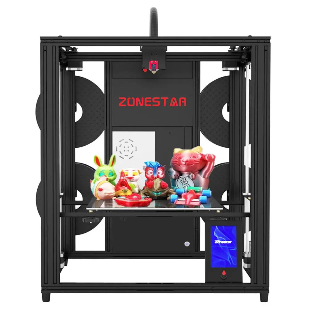 Zonestar Z9V5 MK3 4 Extruders 3D Printer, 4 Color Mixing, Auto Leveling, 32 Bit Mainboard, Magnetic Bed, Resume Printing, TFT-LCD, 300*300*400mm 1 Zonestar Z9V5 MK3 4 Extruders 3D Printer, 4 Color Mixing, Auto Leveling, 32 Bit Mainboard, Magnetic Bed, Resume Printing, TFT-LCD, 300*300*400mm