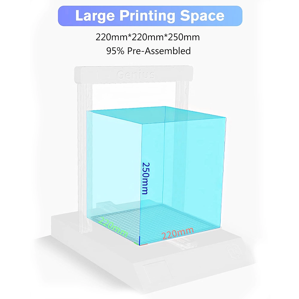 Artillery Genius Pro 3D Printer, Auto ABL Leveling, 0.4mm Volcano Nozzle, Ultra-quiet Stepper Motor, 250mm/s Moves, 220*220*250 Mm Build Volume, 3 Artillery Genius Pro 3D Printer, Auto ABL Leveling, 0.4mm Volcano Nozzle, Ultra-quiet Stepper Motor, 250mm/s Moves, 220*220*250 Mm Build Volume, - Image 3