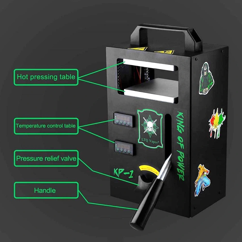 LTQ Vapor KP-1 Rosin Heat Press Machine, Dual 4.5*4.7in Heating Plates, 1000W, 4 Heating Rods, Digital Temperature Control, For Rosin And Dried Flowers 4 LTQ Vapor KP-1 Rosin Heat Press Machine, Dual 4.5*4.7in Heating Plates, 1000W, 4 Heating Rods, Digital Temperature Control, For Rosin And Dried Flowers - Image 4